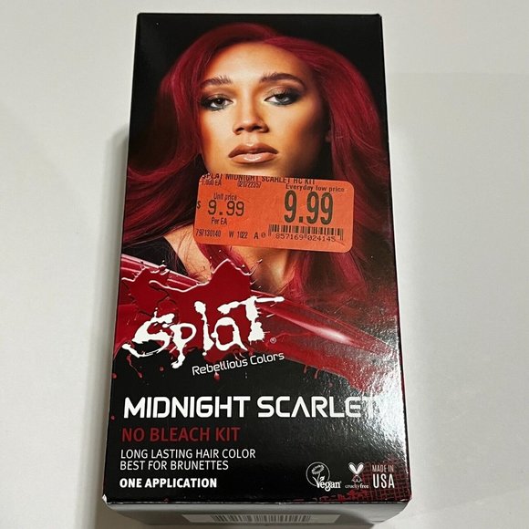 Splat Rebellious Colors Midnight Scarlet Long Lasting Hair Color One Application - Picture 1 of 3